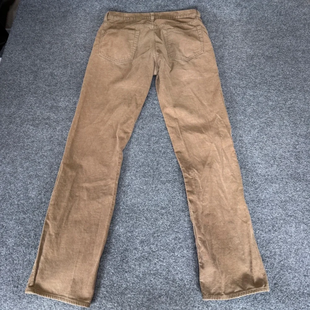 J Crew Corduroy Pants Mens 29x32 (30x32) Tan Straight Fit Casual Office Everyday